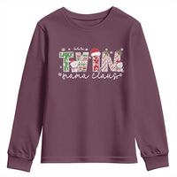 Christmas Twin Mama Claus Youth Sweatshirt Pregnancy Announcement - Wonder Print Shop