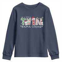 Christmas Twin Mama Claus Youth Sweatshirt Pregnancy Announcement - Wonder Print Shop