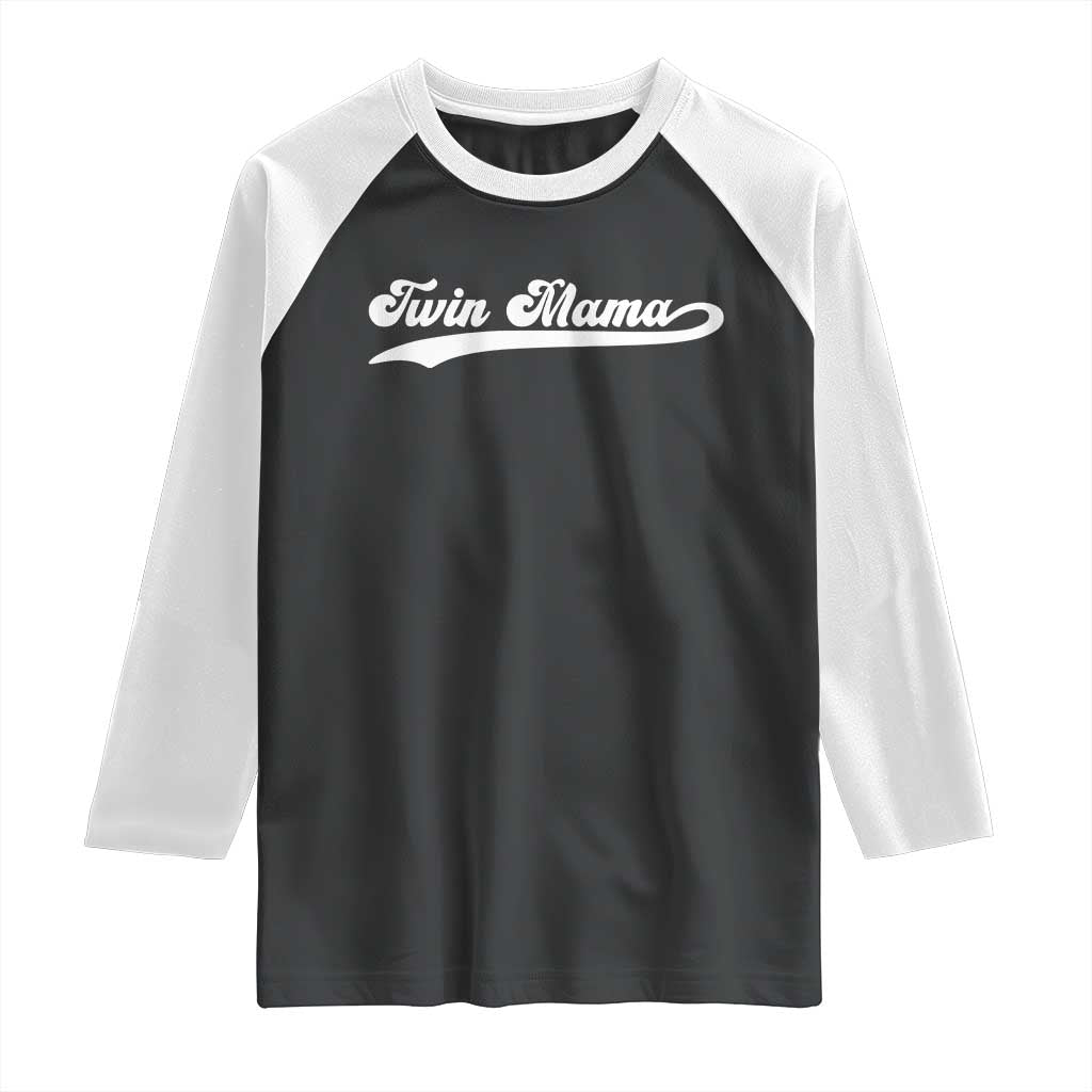 Twin Mama Raglan Shirt Pregnancy Announcement New Mom Gift