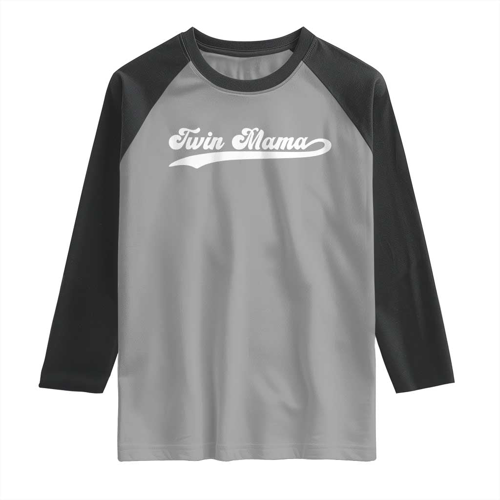 Twin Mama Raglan Shirt Pregnancy Announcement New Mom Gift