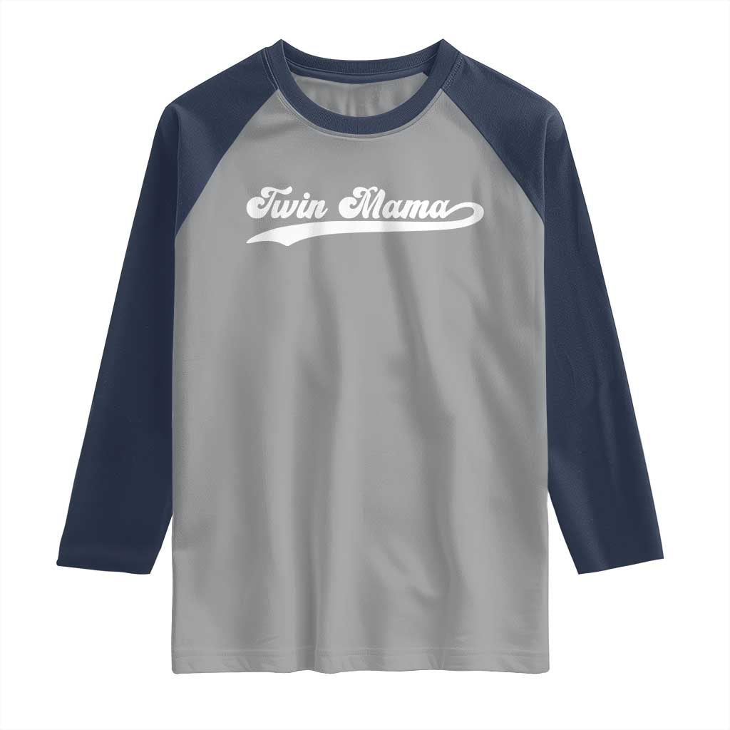 Twin Mama Raglan Shirt Pregnancy Announcement New Mom Gift