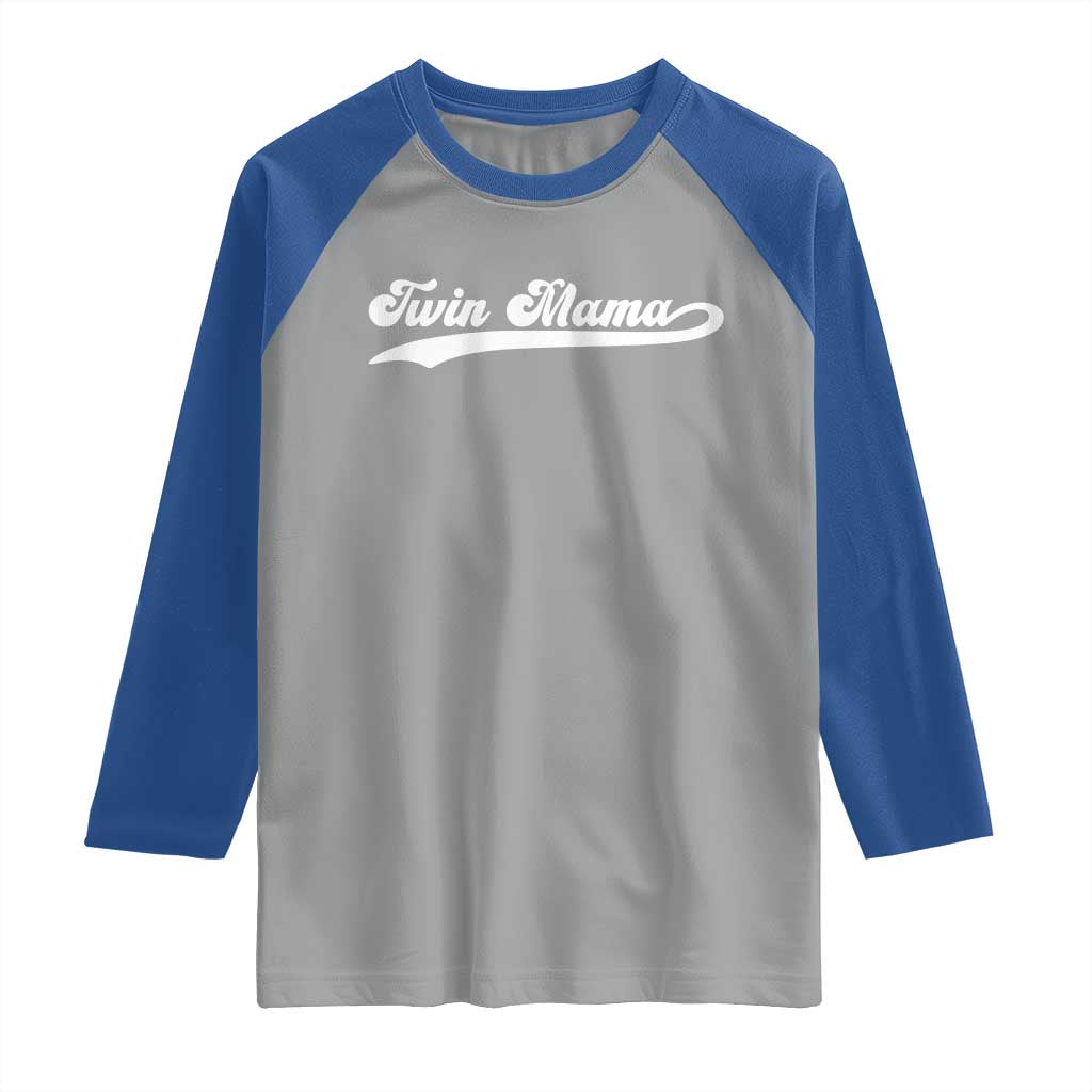 Twin Mama Raglan Shirt Pregnancy Announcement New Mom Gift