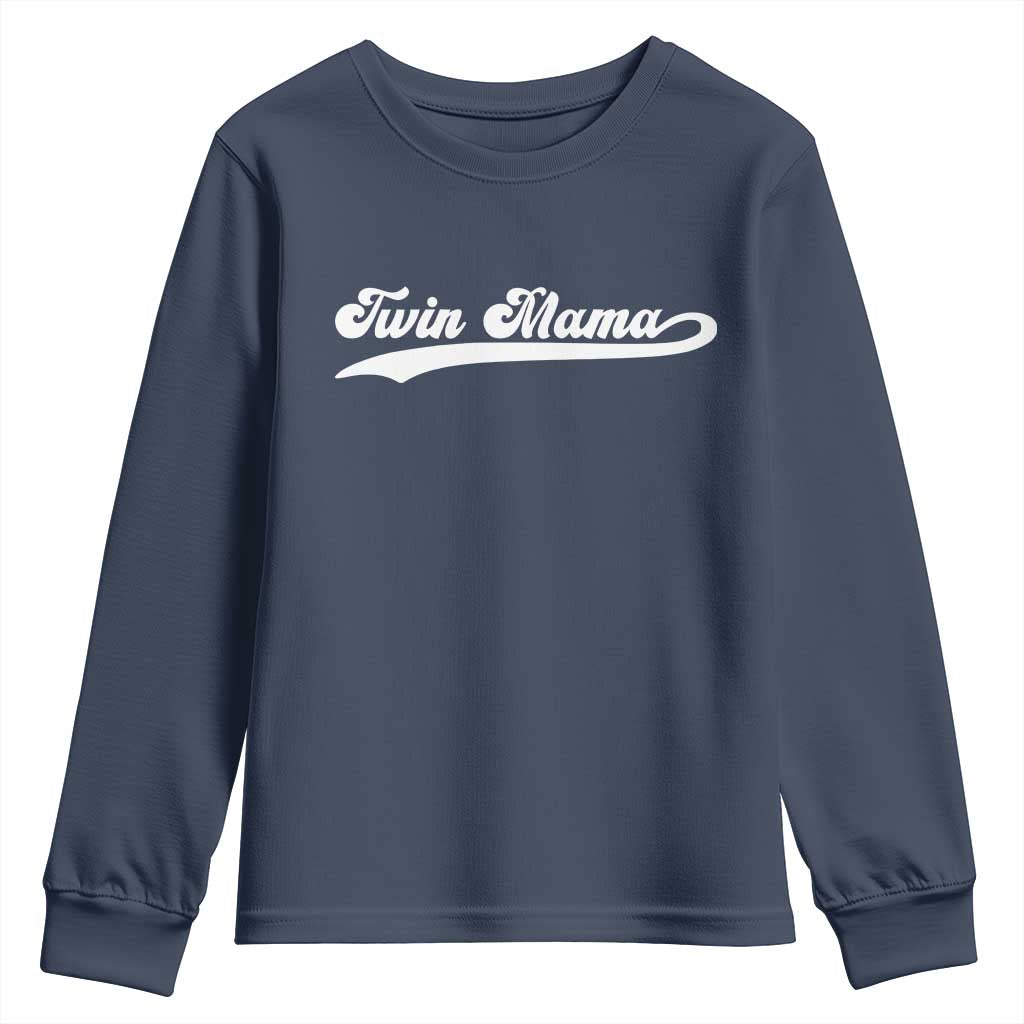 Twin Mama Youth Sweatshirt Pregnancy Announcement New Mom Gift