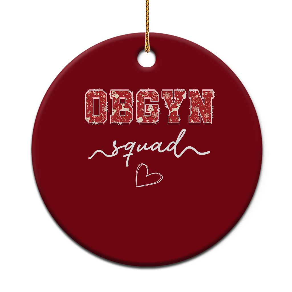 Christmas OBGYN Squad Ceramic Ornament Obstetrics And Gynecology Nurse - Wonder Print Shop