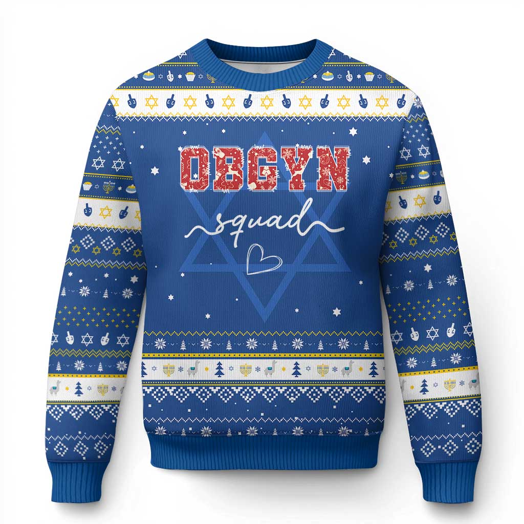 Christmas OBGYN Squad Hanukkah Ugly Sweater Obstetrics And Gynecology Nurse - Wonder Print Shop