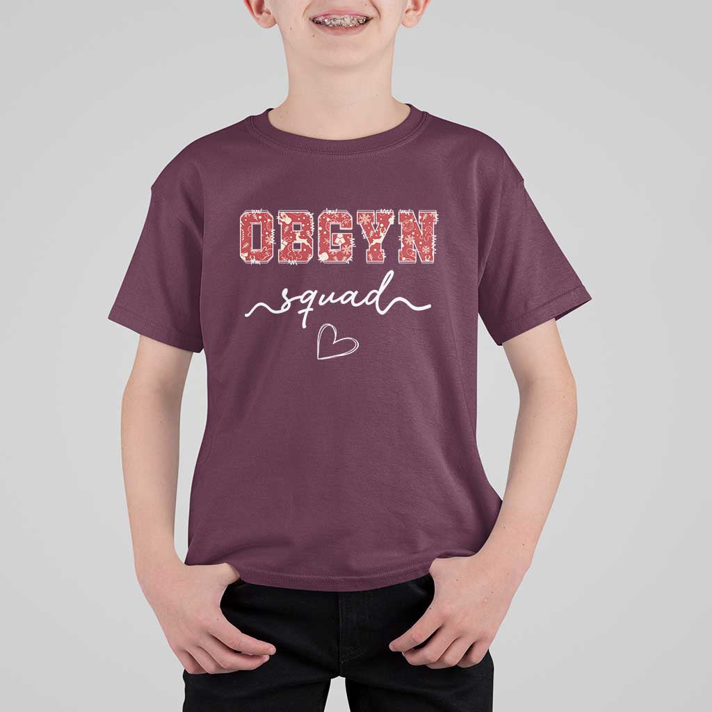 Christmas OBGYN Squad T Shirt For Kid Obstetrics And Gynecology Nurse - Wonder Print Shop