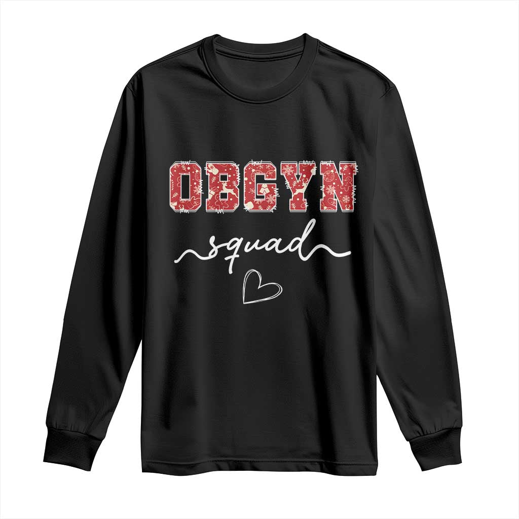 Christmas OBGYN Squad Long Sleeve Shirt Obstetrics And Gynecology Nurse - Wonder Print Shop