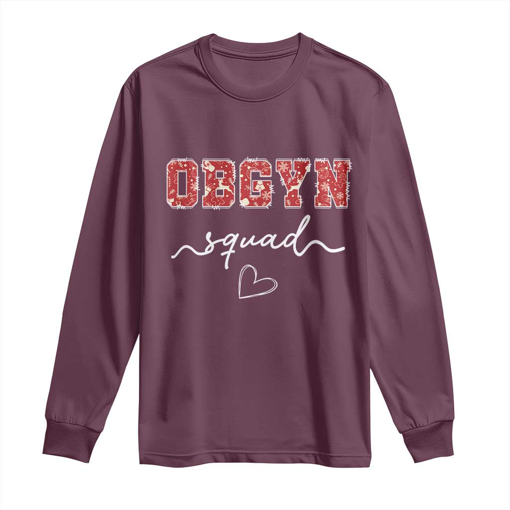Christmas OBGYN Squad Long Sleeve Shirt Obstetrics And Gynecology Nurse - Wonder Print Shop