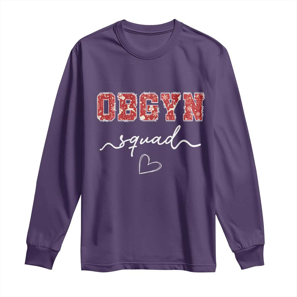 Christmas OBGYN Squad Long Sleeve Shirt Obstetrics And Gynecology Nurse - Wonder Print Shop