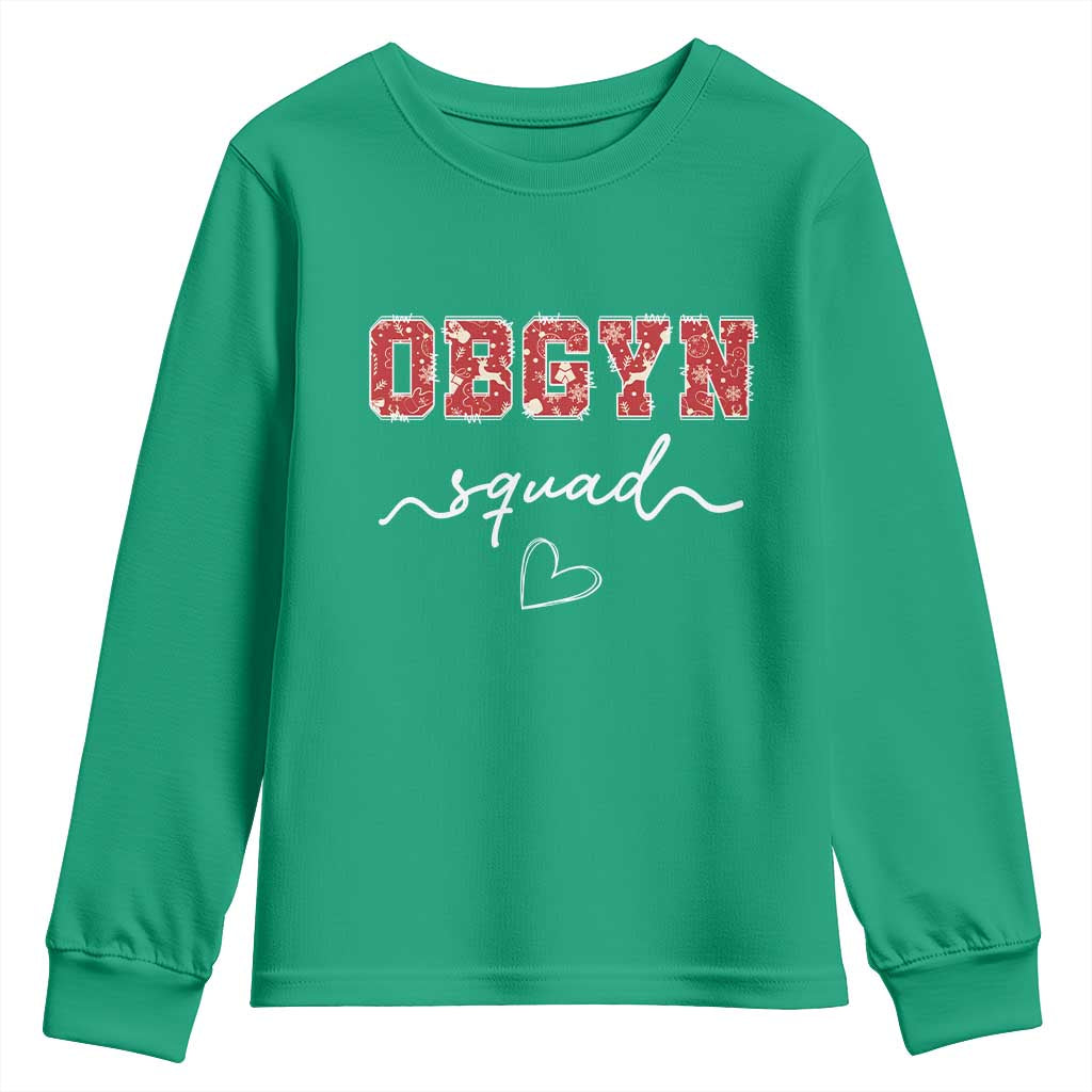 Christmas OBGYN Squad Youth Sweatshirt Obstetrics And Gynecology Nurse - Wonder Print Shop