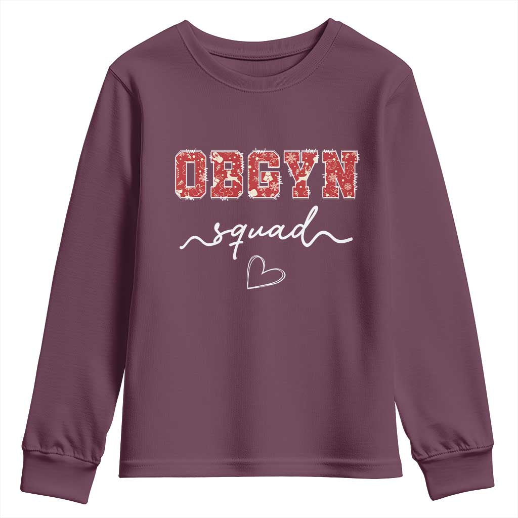 Christmas OBGYN Squad Youth Sweatshirt Obstetrics And Gynecology Nurse - Wonder Print Shop