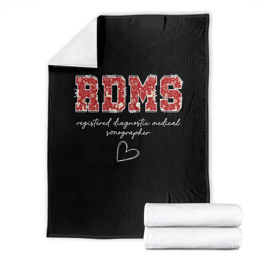 Christmas Sonographer Throw Blanket RDMS Ultrasound Tech Technologist Gift - Wonder Print Shop