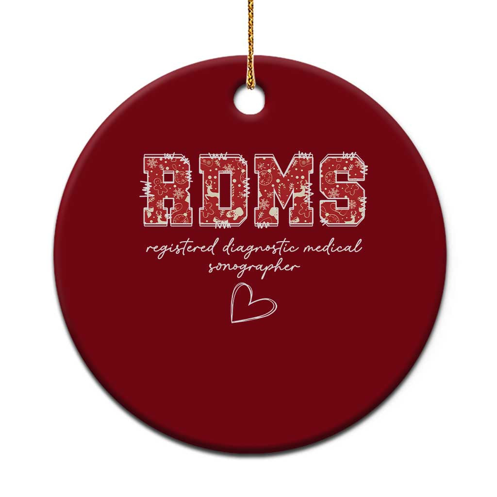 Christmas Sonographer Ceramic Ornament RDMS Ultrasound Tech Technologist Gift - Wonder Print Shop