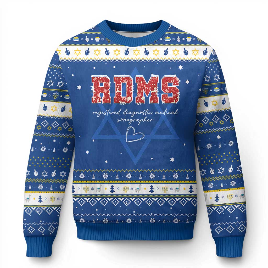 Christmas Sonographer Hanukkah Ugly Sweater RDMS Ultrasound Tech Technologist Gift - Wonder Print Shop