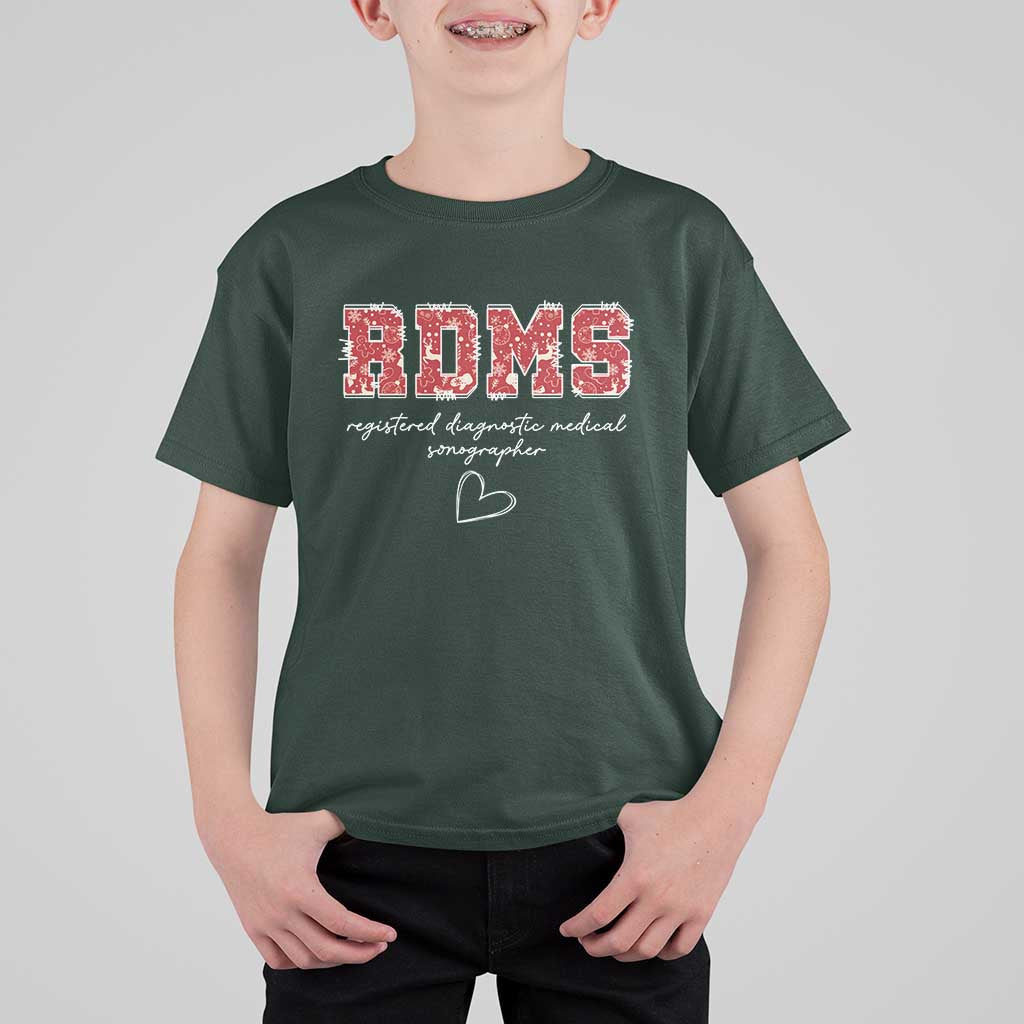 Christmas Sonographer T Shirt For Kid RDMS Ultrasound Tech Technologist Gift - Wonder Print Shop