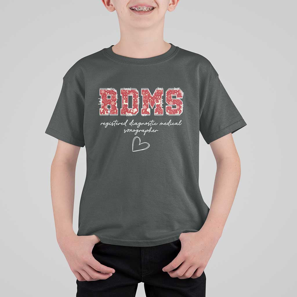 Christmas Sonographer T Shirt For Kid RDMS Ultrasound Tech Technologist Gift - Wonder Print Shop