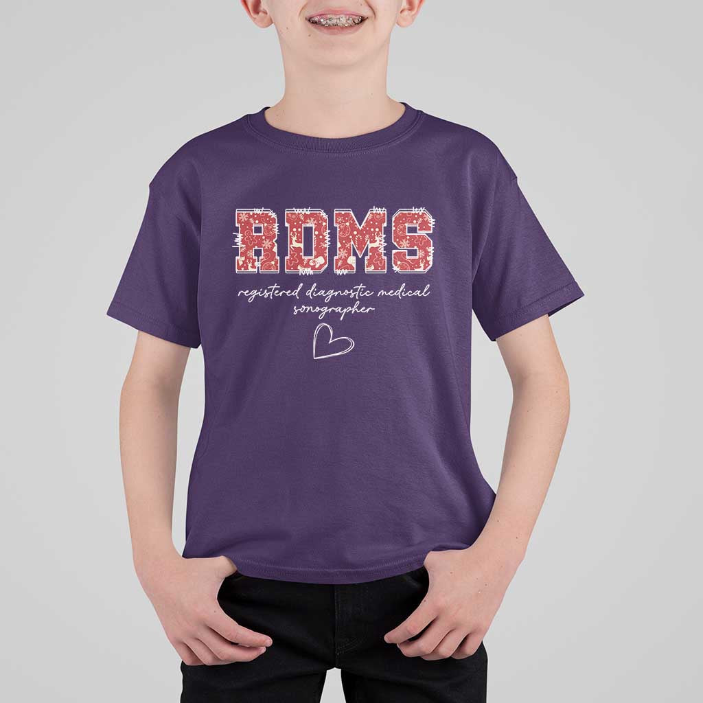 Christmas Sonographer T Shirt For Kid RDMS Ultrasound Tech Technologist Gift - Wonder Print Shop