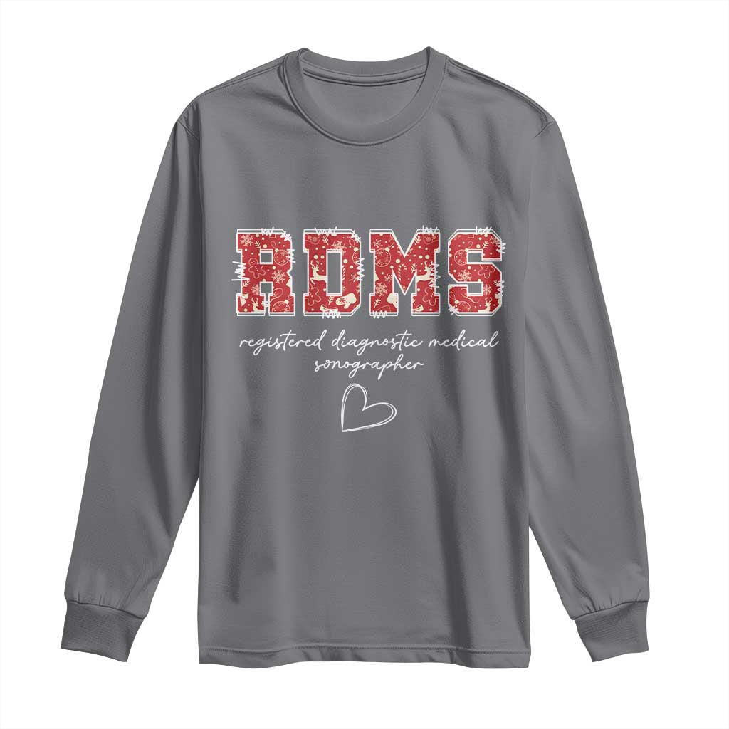 Christmas Sonographer Long Sleeve Shirt RDMS Ultrasound Tech Technologist Gift - Wonder Print Shop