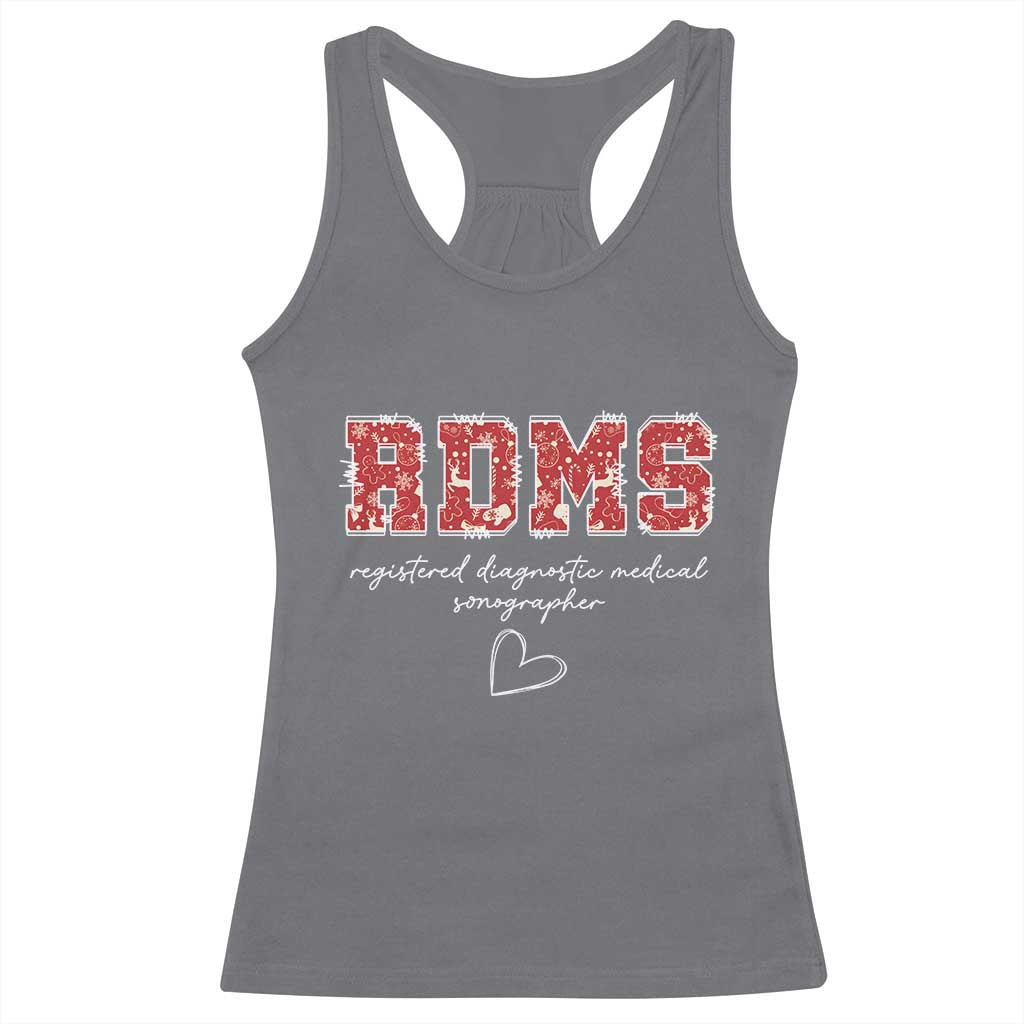 Christmas Sonographer Racerback Tank Top RDMS Ultrasound Tech Technologist Gift - Wonder Print Shop
