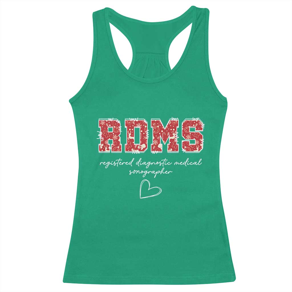 Christmas Sonographer Racerback Tank Top RDMS Ultrasound Tech Technologist Gift - Wonder Print Shop