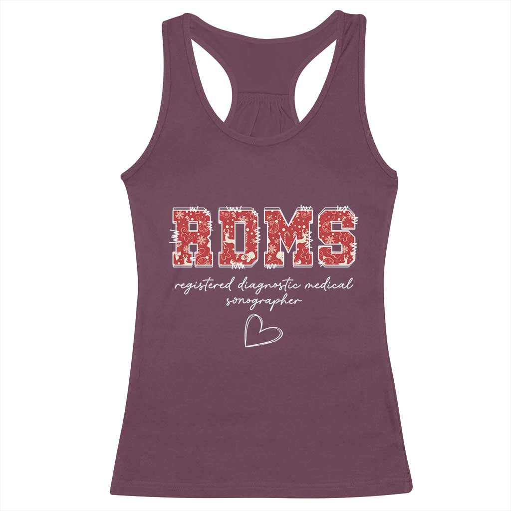 Christmas Sonographer Racerback Tank Top RDMS Ultrasound Tech Technologist Gift - Wonder Print Shop