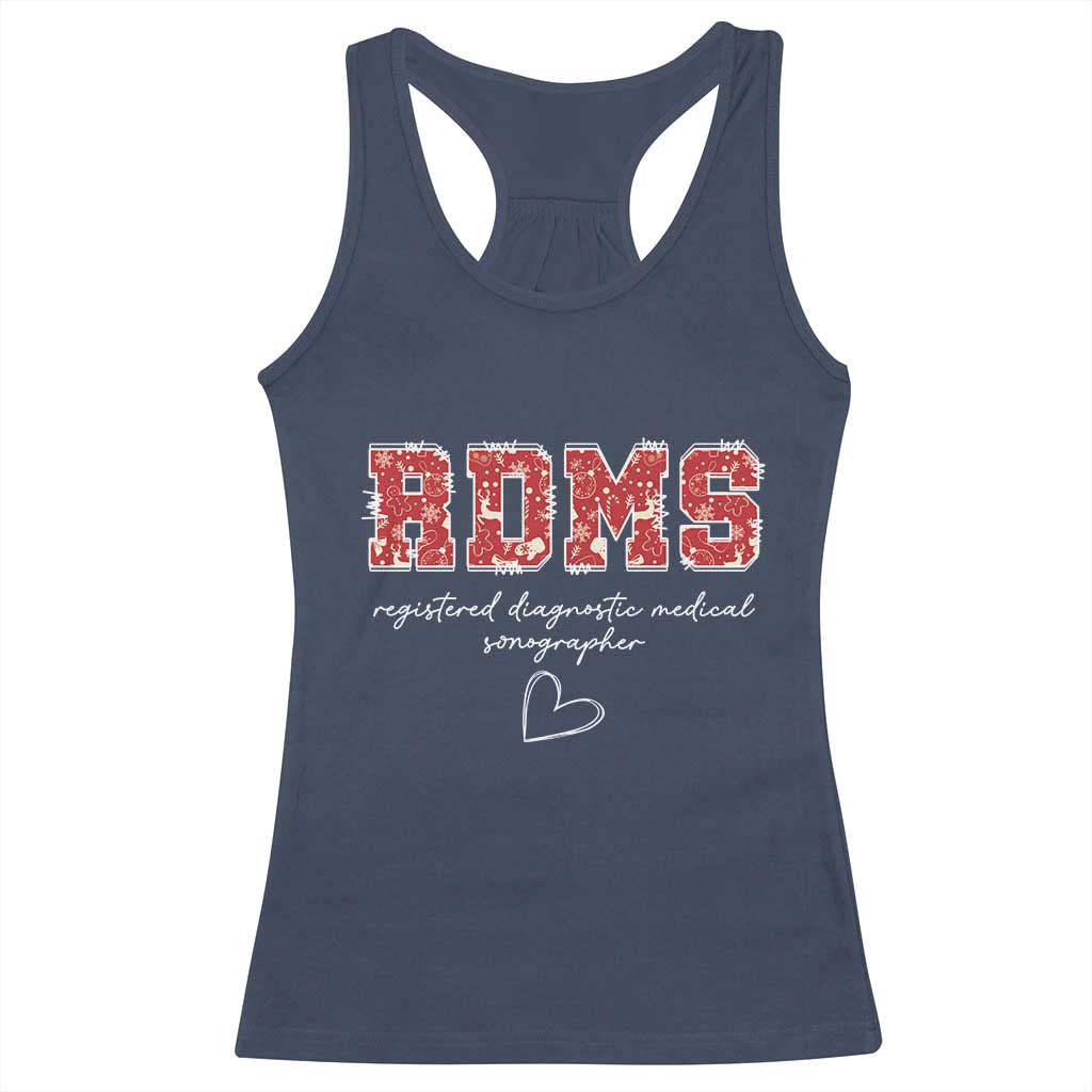 Christmas Sonographer Racerback Tank Top RDMS Ultrasound Tech Technologist Gift - Wonder Print Shop