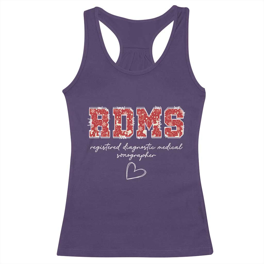 Christmas Sonographer Racerback Tank Top RDMS Ultrasound Tech Technologist Gift - Wonder Print Shop