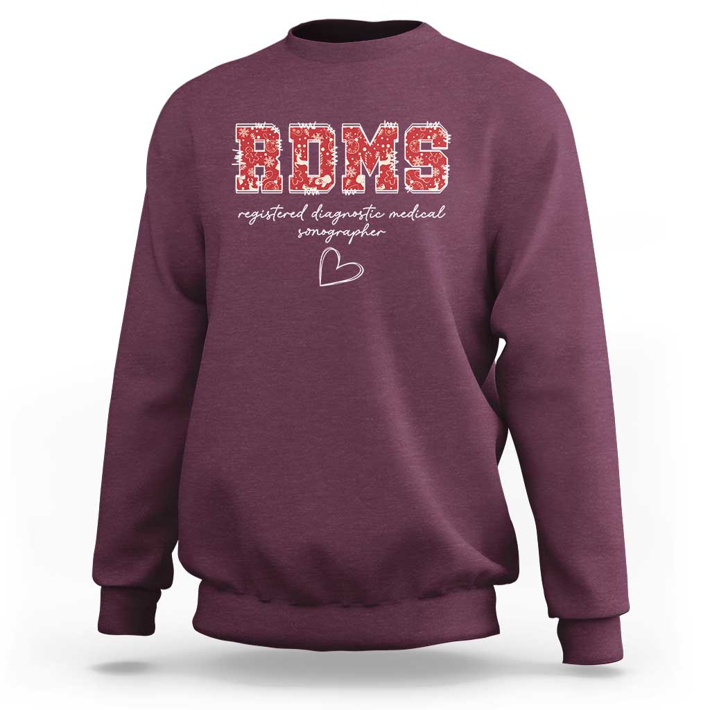 Christmas Sonographer Sweatshirt RDMS Ultrasound Tech Technologist Gift - Wonder Print Shop