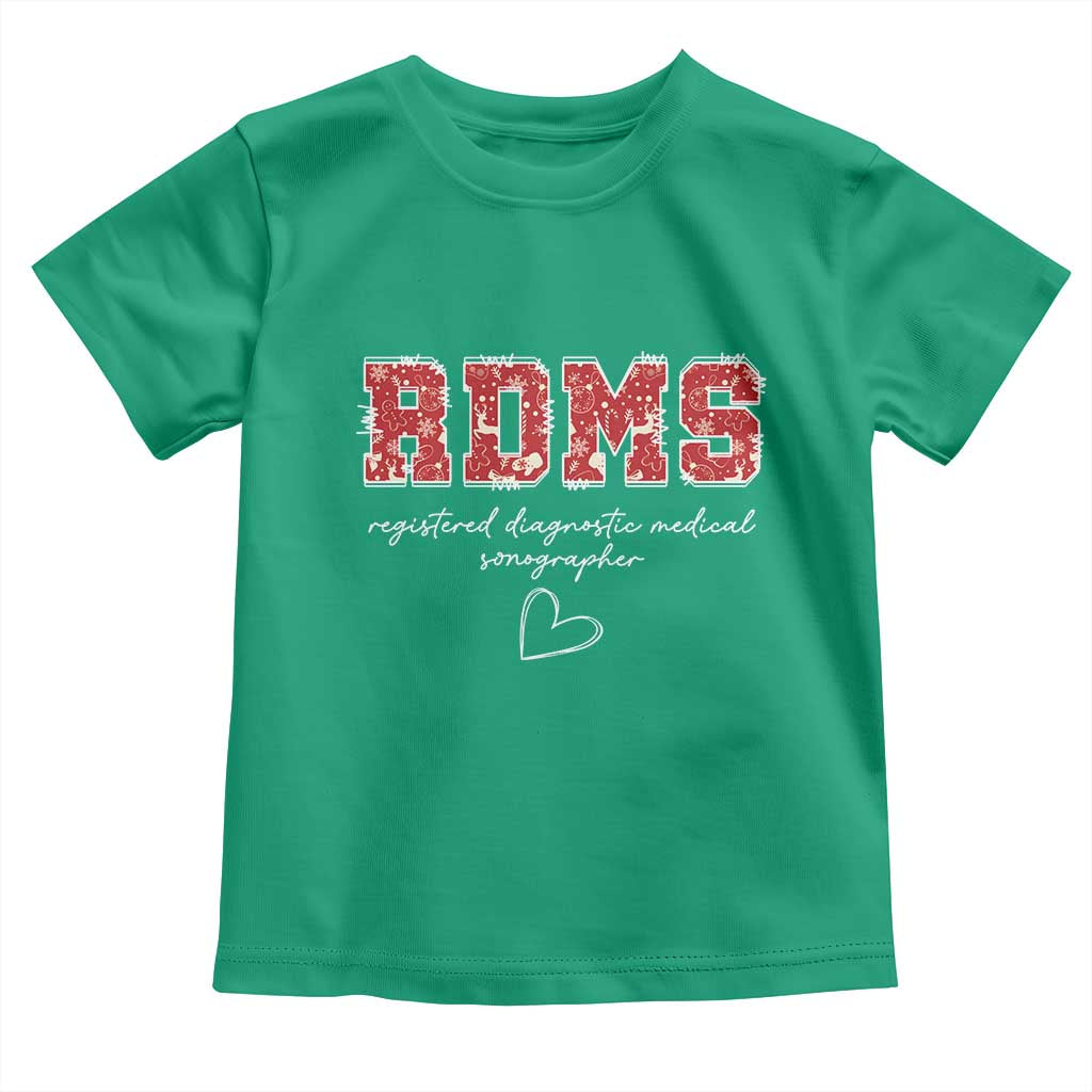 Christmas Sonographer Toddler T Shirt RDMS Ultrasound Tech Technologist Gift - Wonder Print Shop