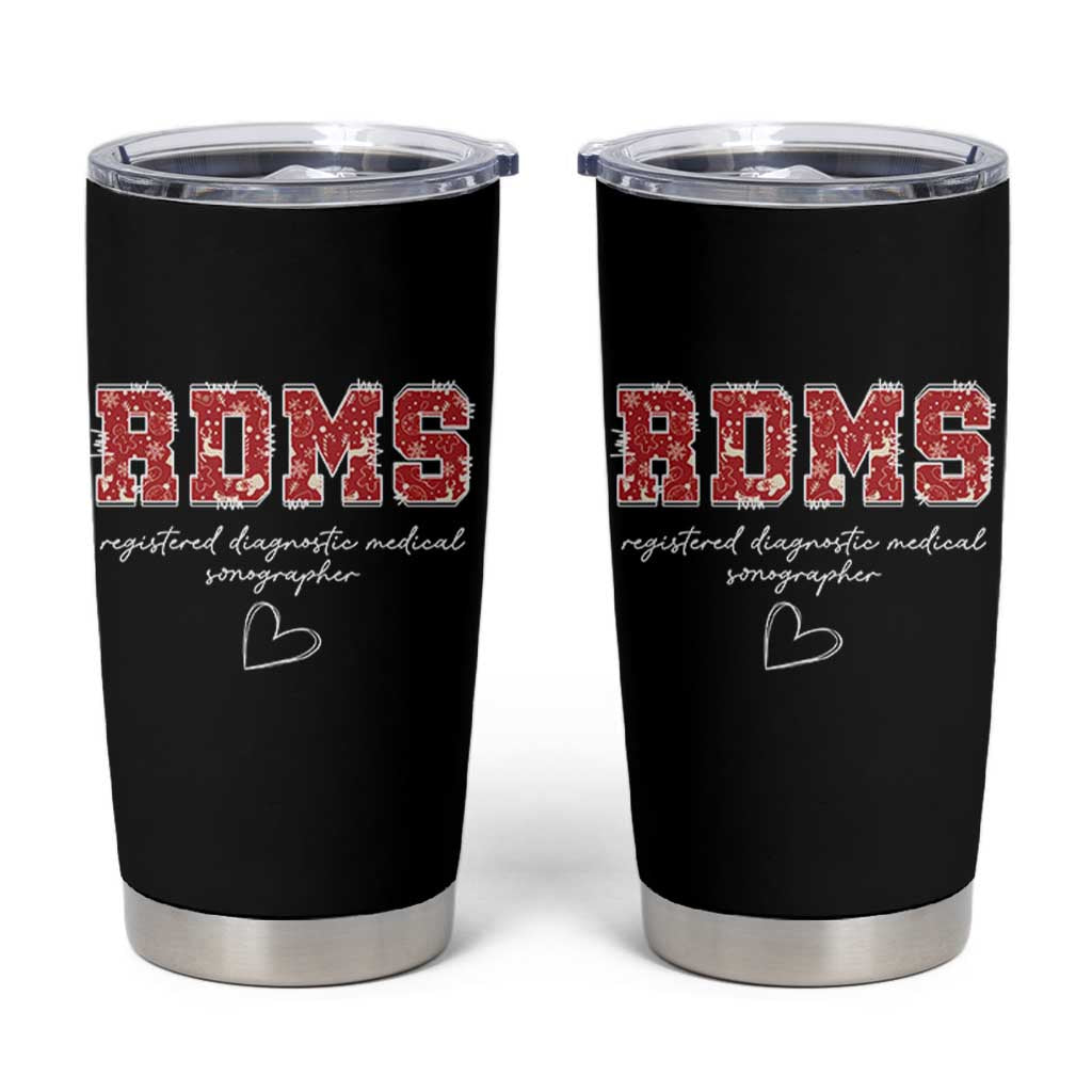 Christmas Sonographer Tumbler Cup RDMS Ultrasound Tech Technologist Gift - Wonder Print Shop
