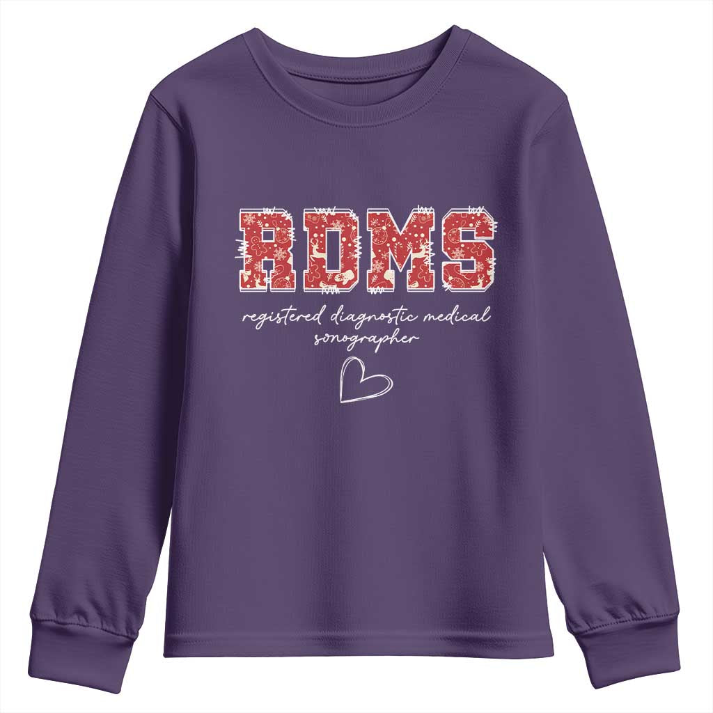 Christmas Sonographer Youth Sweatshirt RDMS Ultrasound Tech Technologist Gift - Wonder Print Shop