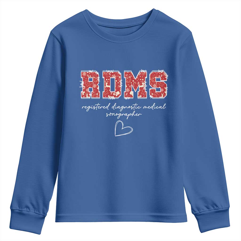 Christmas Sonographer Youth Sweatshirt RDMS Ultrasound Tech Technologist Gift - Wonder Print Shop