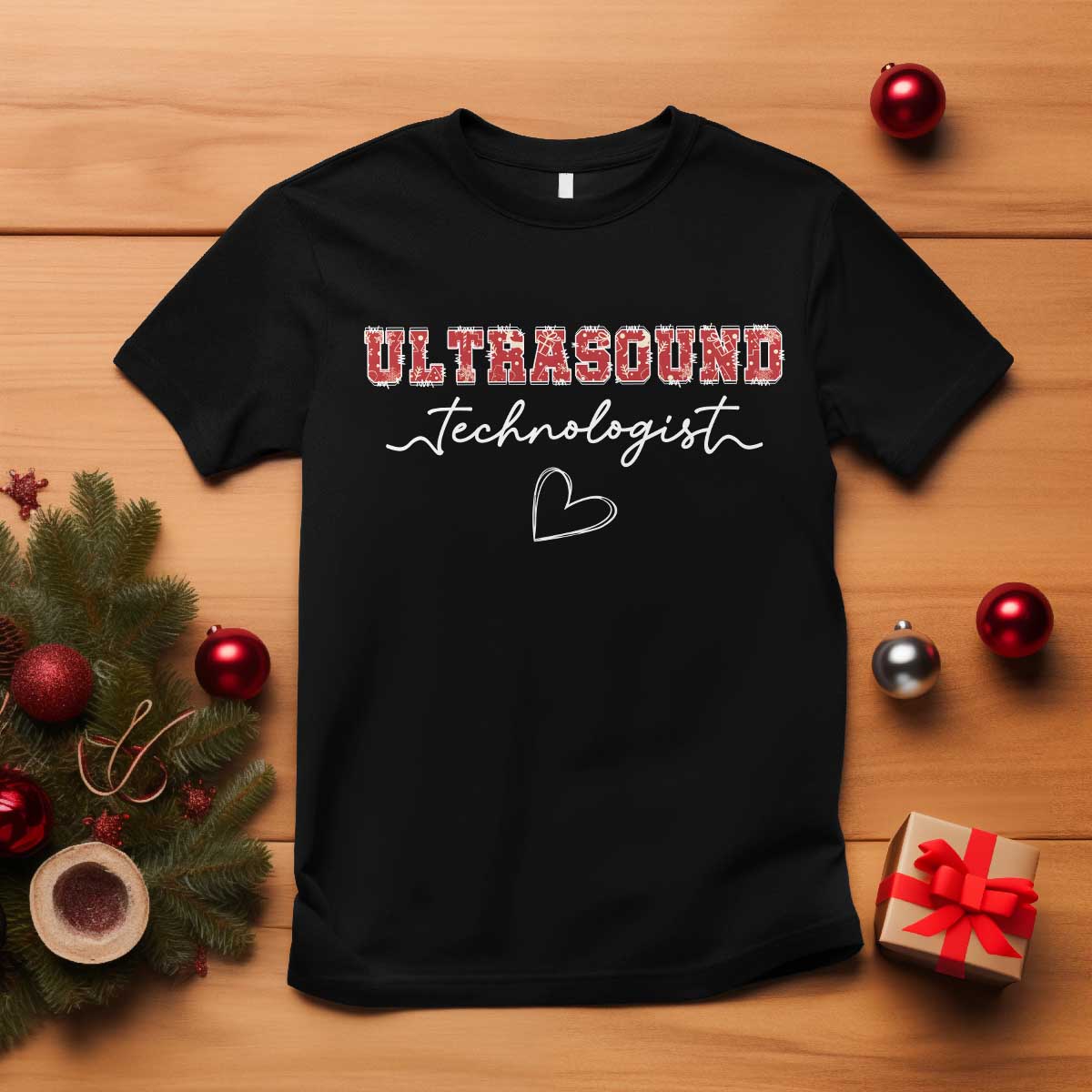 Ultrasound Tech Christmas T Shirt Technologist Gift Sonographer Sonography Student - Wonder Print Shop