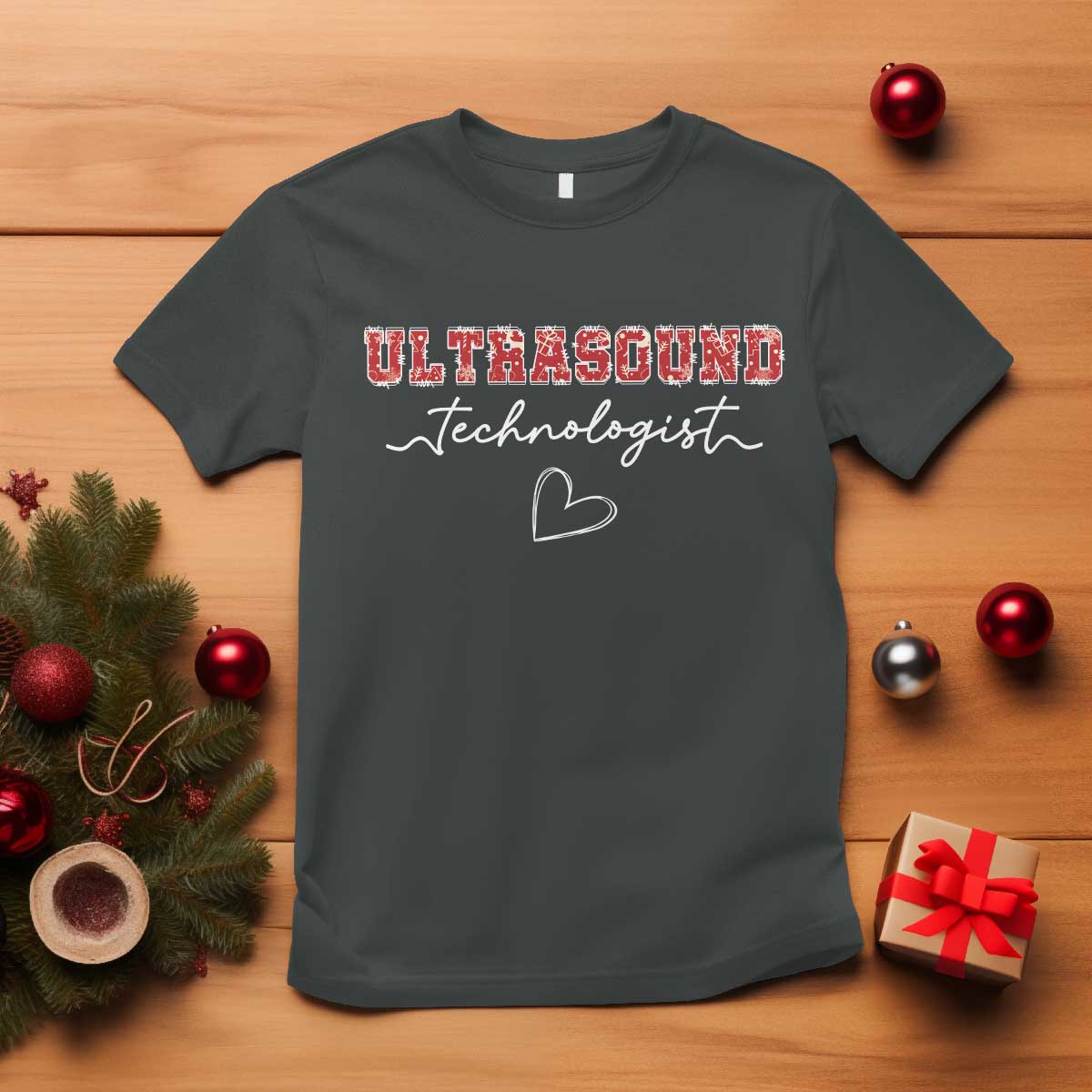 Ultrasound Tech Christmas T Shirt Technologist Gift Sonographer Sonography Student - Wonder Print Shop