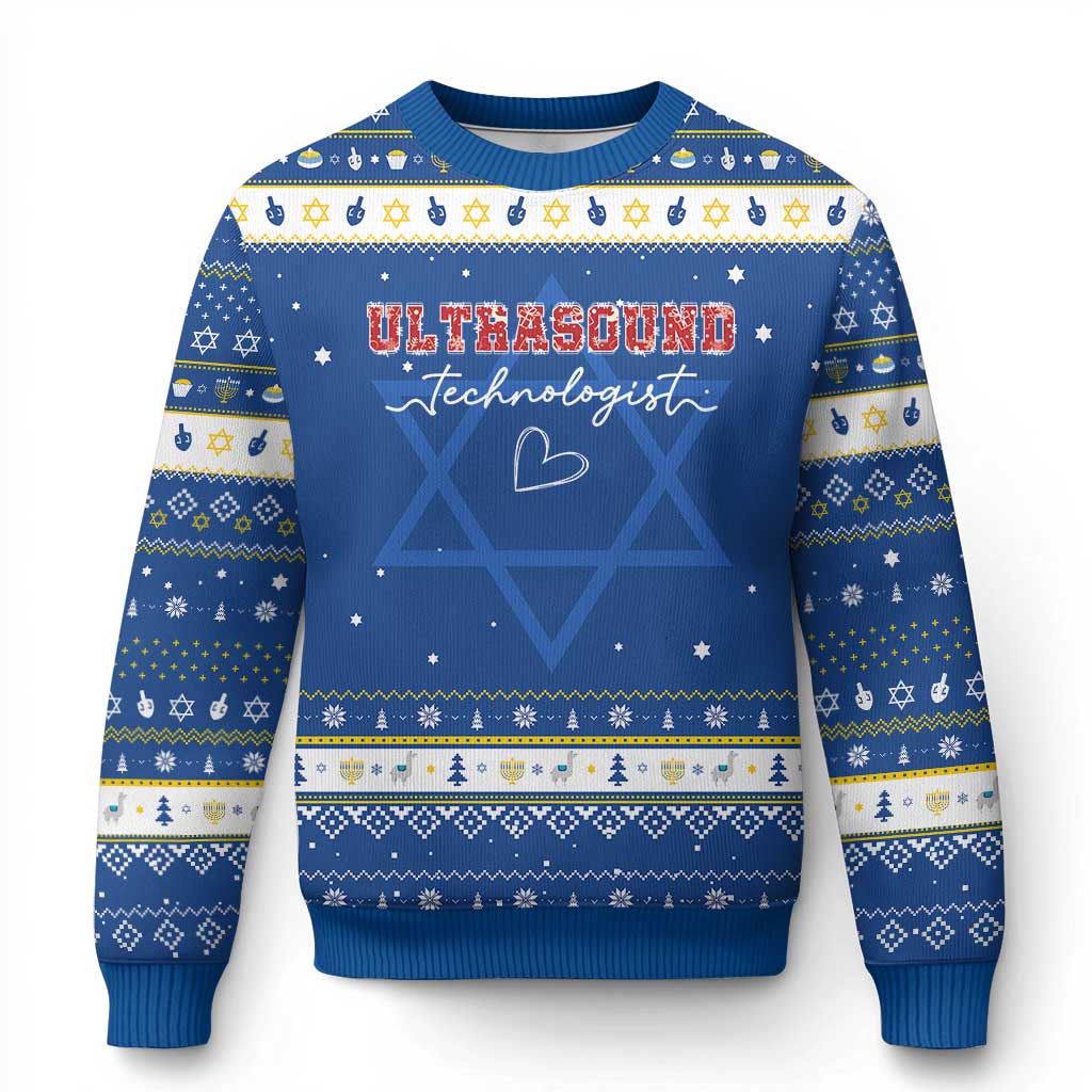 Ultrasound Tech Christmas Hanukkah Ugly Sweater Technologist Gift Sonographer Sonography Student - Wonder Print Shop