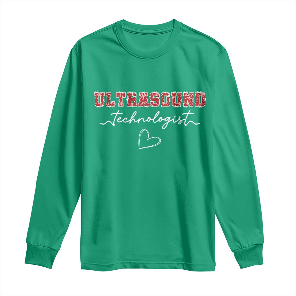 Ultrasound Tech Christmas Long Sleeve Shirt Technologist Gift Sonographer Sonography Student - Wonder Print Shop