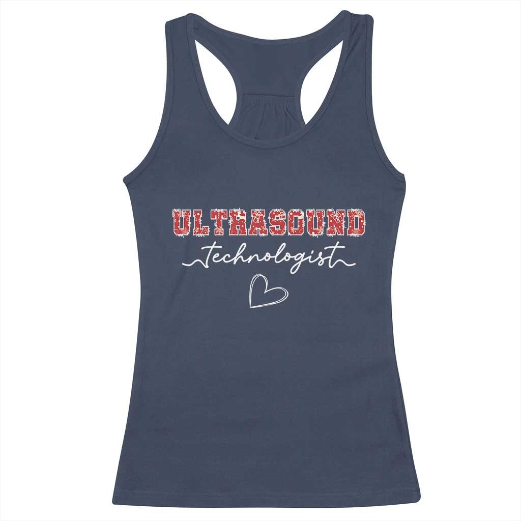 Ultrasound Tech Christmas Racerback Tank Top Technologist Gift Sonographer Sonography Student - Wonder Print Shop
