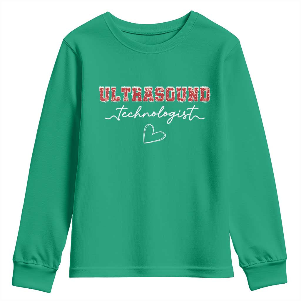 Ultrasound Tech Christmas Youth Sweatshirt Technologist Gift Sonographer Sonography Student - Wonder Print Shop