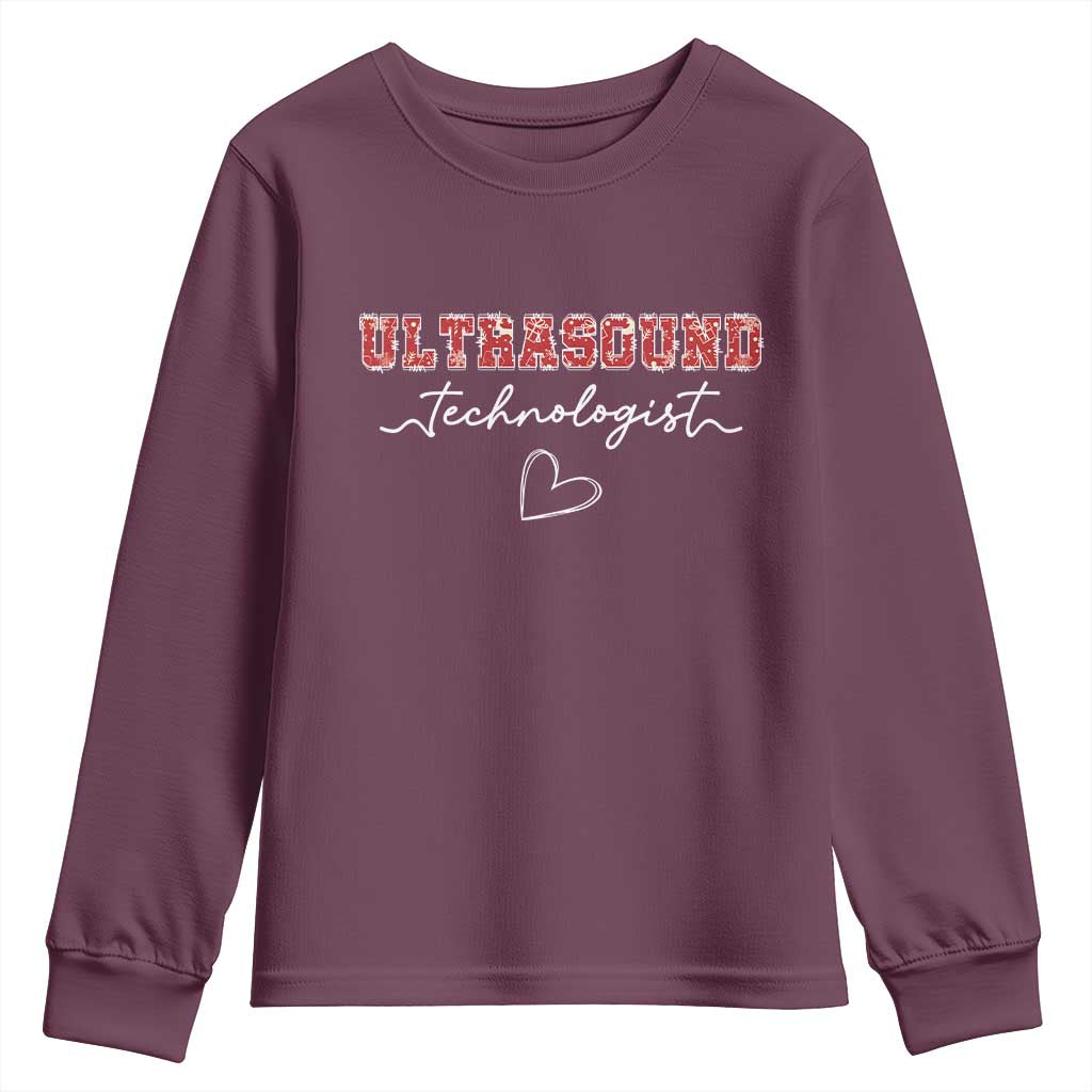 Ultrasound Tech Christmas Youth Sweatshirt Technologist Gift Sonographer Sonography Student - Wonder Print Shop