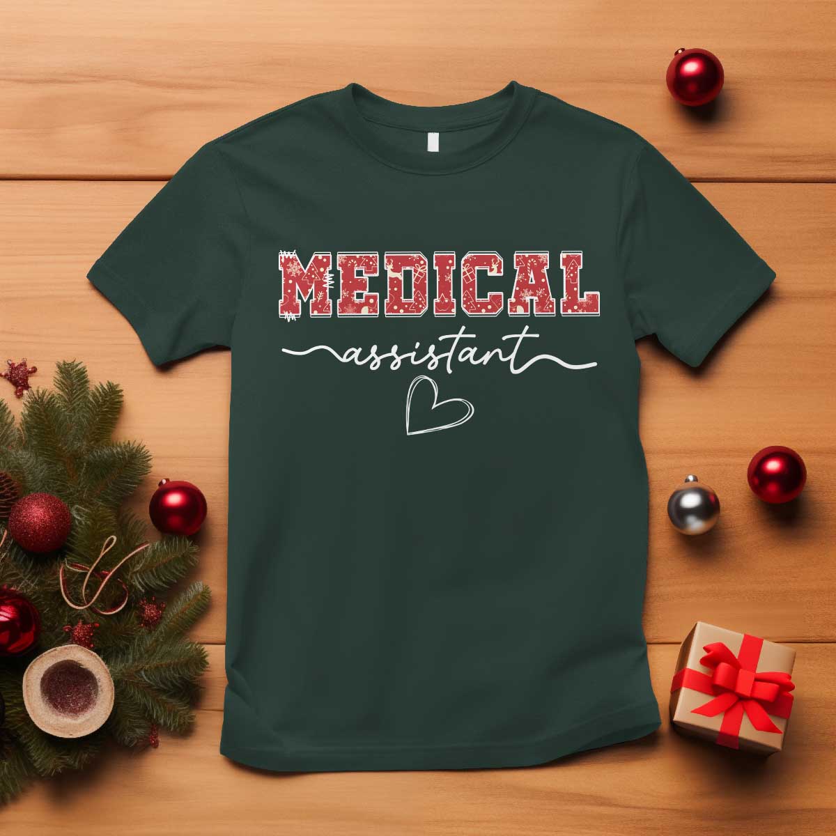 Christmas Medical Assistant T Shirt MA Nurse Gift - Wonder Print Shop