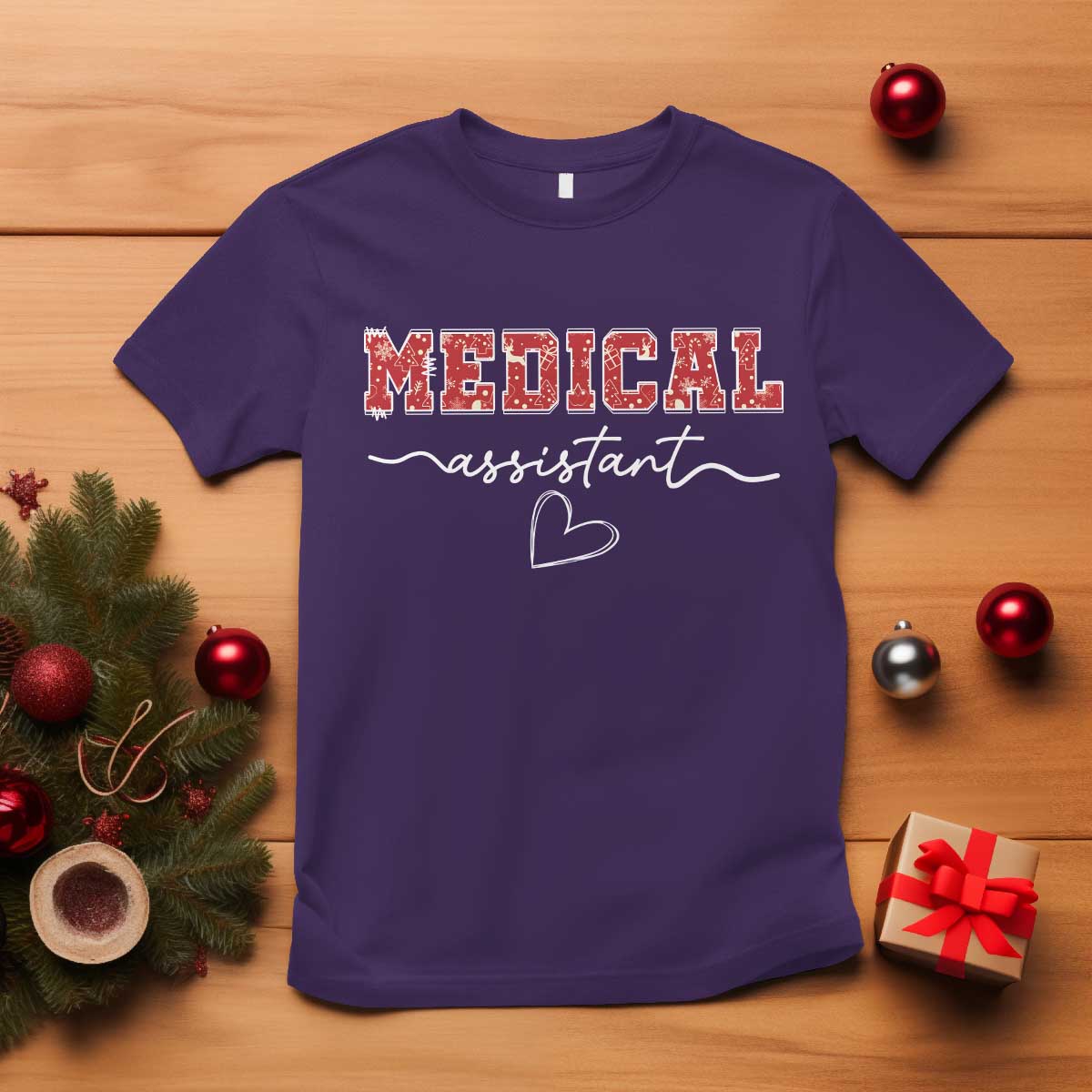 Christmas Medical Assistant T Shirt MA Nurse Gift - Wonder Print Shop