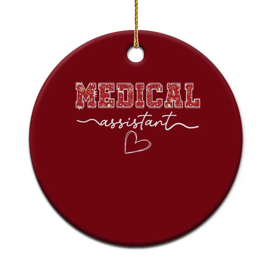 Christmas Medical Assistant Ceramic Ornament MA Nurse Gift - Wonder Print Shop