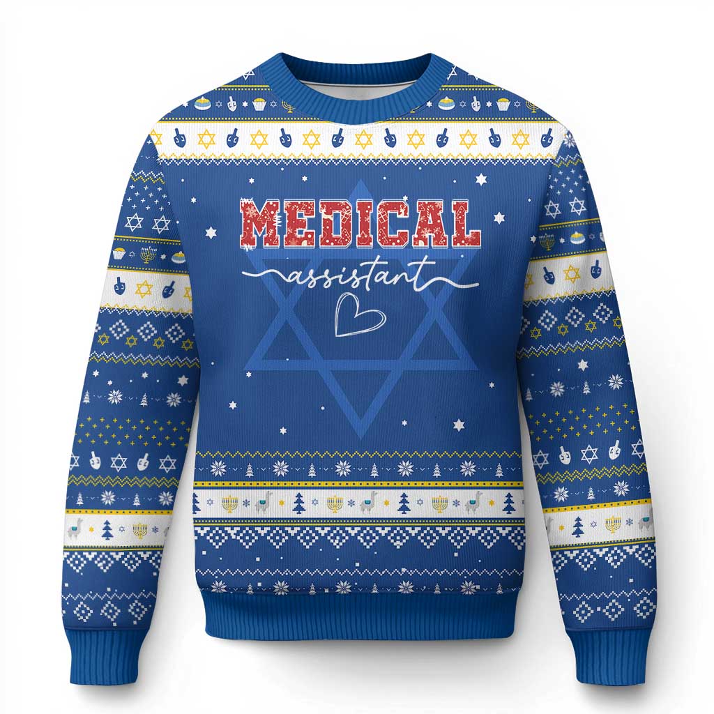 Christmas Medical Assistant Hanukkah Ugly Sweater MA Nurse Gift - Wonder Print Shop