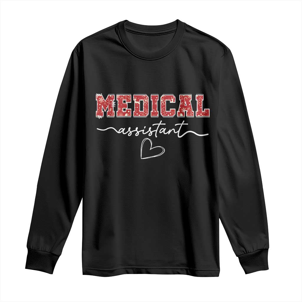 Christmas Medical Assistant Long Sleeve Shirt MA Nurse Gift - Wonder Print Shop