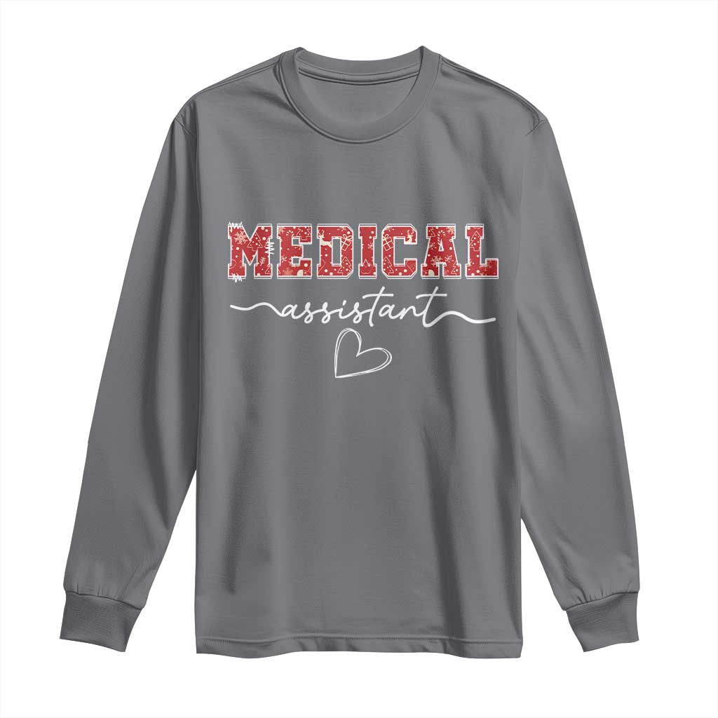 Christmas Medical Assistant Long Sleeve Shirt MA Nurse Gift - Wonder Print Shop