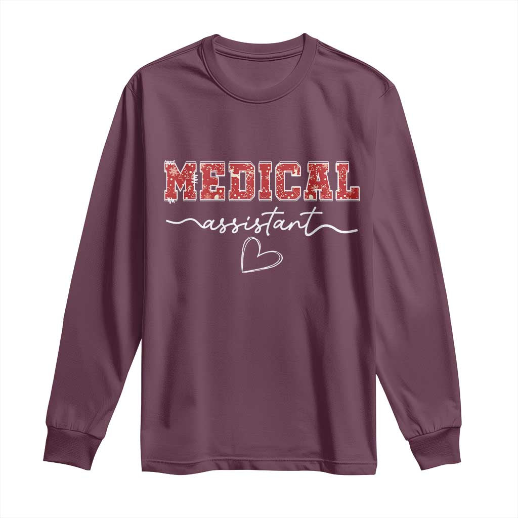 Christmas Medical Assistant Long Sleeve Shirt MA Nurse Gift - Wonder Print Shop