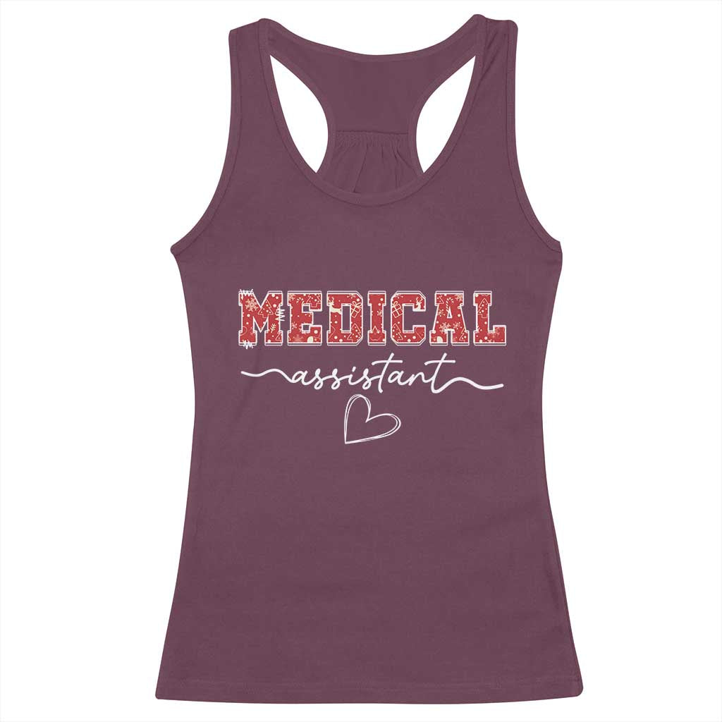 Christmas Medical Assistant Racerback Tank Top MA Nurse Gift - Wonder Print Shop