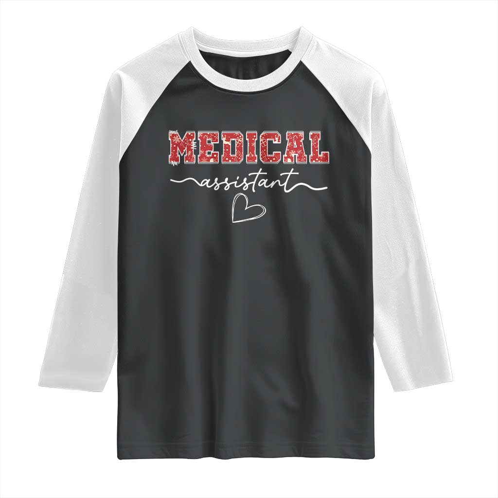 Christmas Medical Assistant Raglan Shirt MA Nurse Gift - Wonder Print Shop