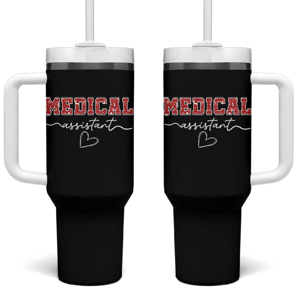 Christmas Medical Assistant Tumbler With Handle MA Nurse Gift - Wonder Print Shop