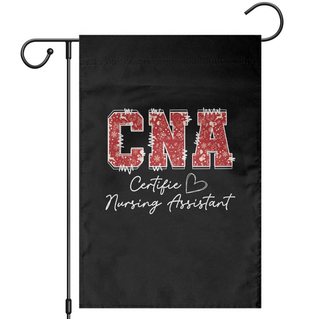 CNA Christmas Garden Flag Certified Nursing Assistant Gift - Wonder Print Shop